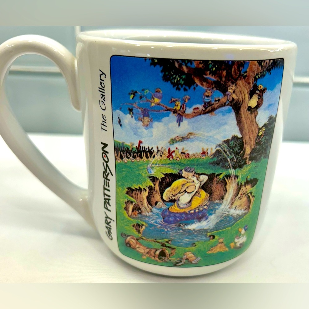 1996 Gary Patterson THE GALLERY 3D Golf Ball Mug Cup, 4.25” tall
